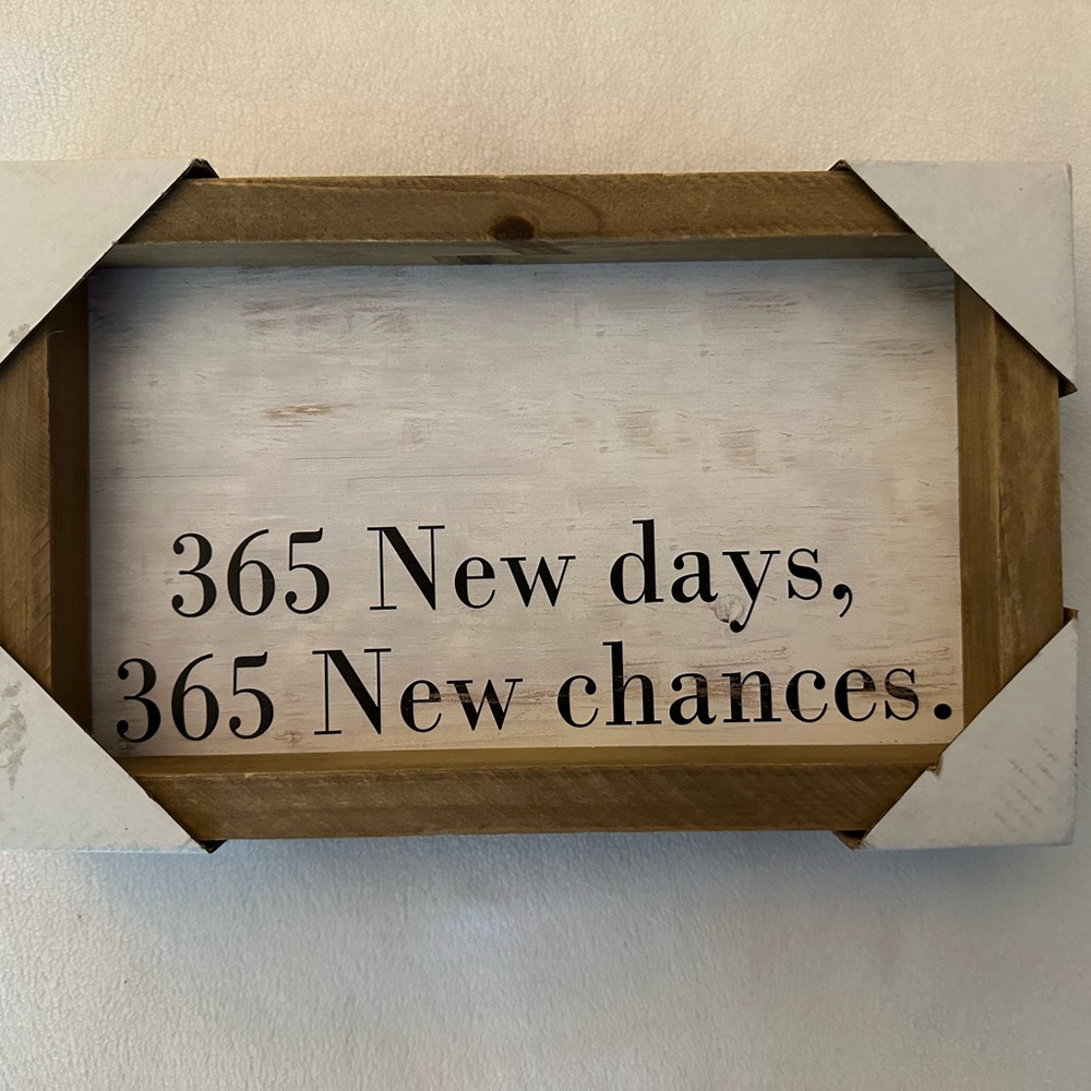 NWT WOODEN SIGN DECOR HOBBY LOBBY JAXN BLVD 2020 NEW DAYS NEW CHANCES
